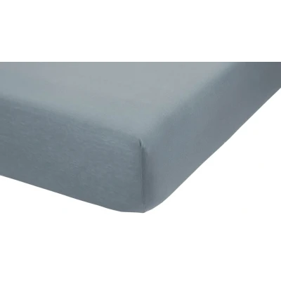 Afbeelding van Hoeslaken Lits Jumeaux 160x200 Ambiante Jersey Blauw 2 Persoons