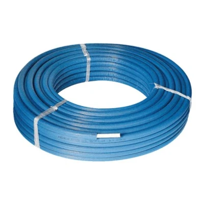 Afbeelding van 16mm x 2,0 Lengte: 100 m incl. isolatie 6mm blauw Henco Alu/Pex. Artikelnr: ISO4 16 BL