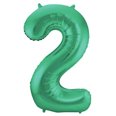 Image de Feuille de ballon 2 vert mate 86cm