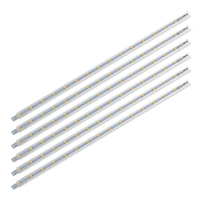 Afbeelding van SEBSON Ledstrip, 12 V, warmwit, 6 stuks, 30 cm lichtstrip met voeding, schakelaar en aansluitkabels, platte lamp onder keukenkast, plank, kast, 9 x 7 300