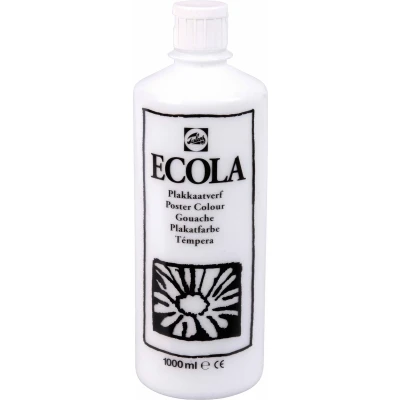 Afbeelding van Talens Ecola Plakkaatverf Flacon Van 1000 Ml, Wit