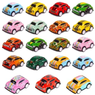 Afbeelding van MUSELK 16 stuks mini raceauto&#039;s met veerkracht voor peuters, meisjes, jongens