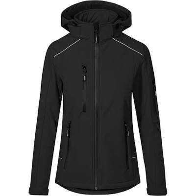 Afbeelding van Women&#039;s Softshell Outdoorjas met afneembare capuchon Black S