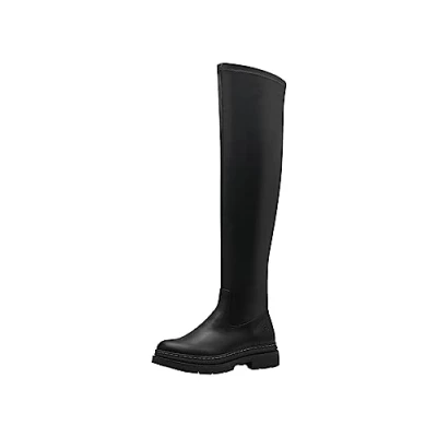 Afbeelding van Tamaris Online Exclusive Overknee laarzen, Dames, Maat: 39, Black Hoogwaardig imitatieleer