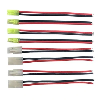 Afbeelding van Nuofan 4 Paar Tamiya Mini Mannelijke Socket Vrouwelijke Connector Adapter Kabel 14awg 15 cm voor RC Auto Lipo Batterij Opladen