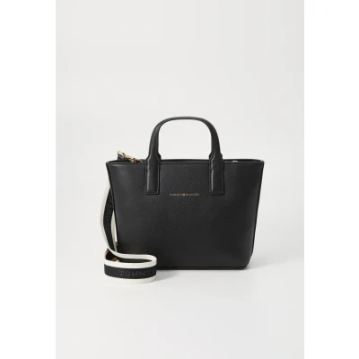Afbeelding van Tommy Hilfiger Th Logotape Mini Tote Aw0aw17448 voor dames, Zwart, Eén maat