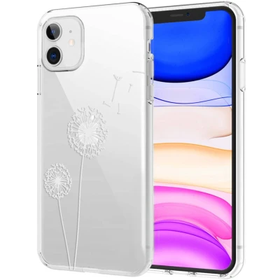 Afbeelding van iMoshion Design voor de iPhone 11 hoesje Paardenbloem Wit