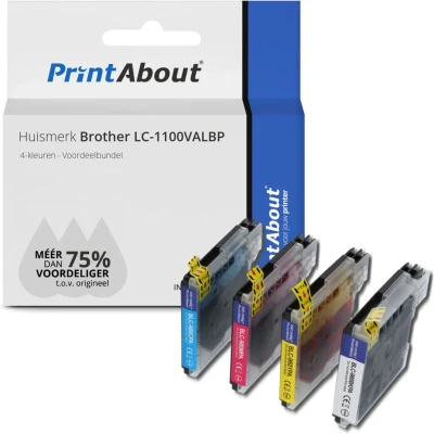 Afbeelding van Huismerk Brother LC 1100VALBP Inktcartridge 4 kleuren Voordeelbundel