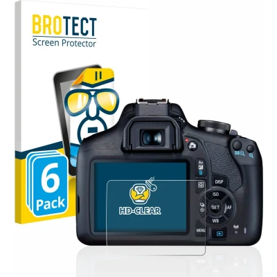 Afbeelding van BROTECT Screenprotector voor Canon EOS 2000D Folie Beschermfolie transparant (6 Stuks)