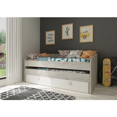 Afbeelding van Jules kajuitbed (met onderbed en lades) wit