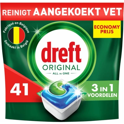 Afbeelding van Dreft Vaatwastabletten All In One Original 41 stuks