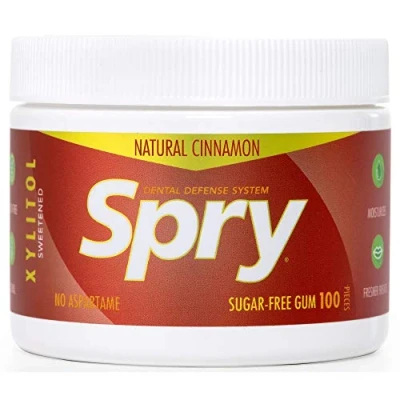 Image de Spry Chewing Gum, Cinnamon 100 Count Jar ea by AB
