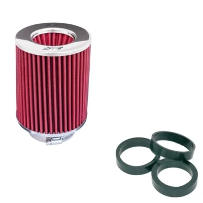 Afbeelding van Simoni Racing Spa FSR/UB Dubbele kegelfilter, Chrome Cap/Red Cotton