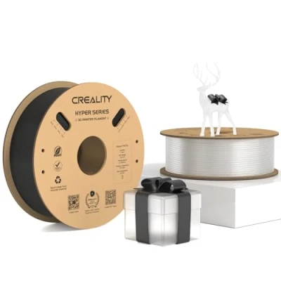 Afbeelding van Creality Hyper PETG filament zwart + transparant 1,75 mm 2 kg, voor 3D printers, maatnauwkeurigheid +/ 0,03 mm, printmaterialen de meeste