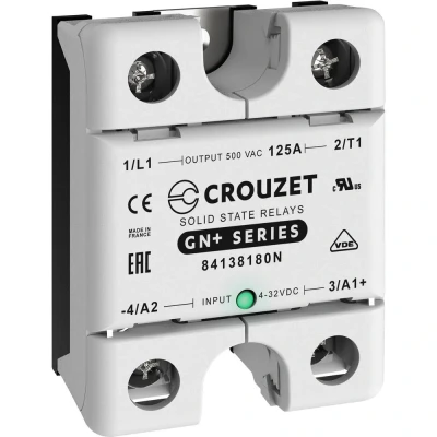 Afbeelding van Crouzet Halfgeleiderrelais 84138180N 125 A Schakelspanning (max.): 500 V/AC Speciale nuldoorgang 1 stuk(s)