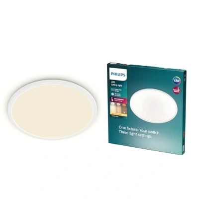 Image de Philips Superslim LED plafondlamp Wit Warmwit licht 36 W Super slank ontwerp Dimbaar Geïntegreerde lamp
