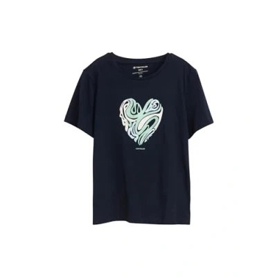 Image de TOM TAILOR T shirt pour femme, 10378 Dark Denim Blue., L