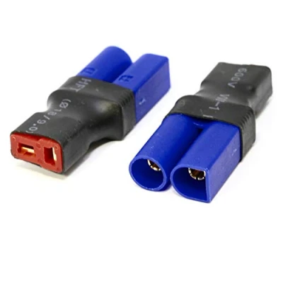 Afbeelding van VUNIVERSUM Mr.Stecker Modellbau® Premium EC5 stekker naar T Dean vrouwelijke adapter 5 mm hoogspanningsstekker goud adapterkabel voor Lipo accu 2 stuks