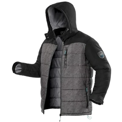 Afbeelding van ATLAS FOR MEN Donsjack voor heren Waterafstotend en warm Verkrijgbaar in grote maten van M tot 5XL, Grijs zwart