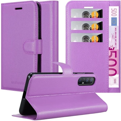 Afbeelding van Cadorabo Hoesje geschikt voor Oppo FIND X2 NEO in MANGAAN PAARS Beschermhoes met magnetische sluiting, standfunctie en kaartvakje Book Case Cover Etui