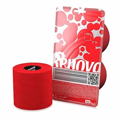 Afbeelding van Rood toiletpapier duo