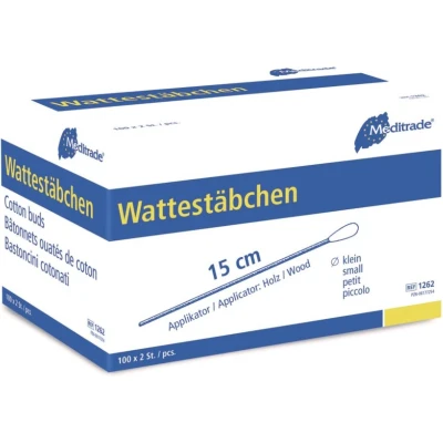 Afbeelding van Meditrade, Wattenstaafjes, steriel, verpakt tot 2 stuks