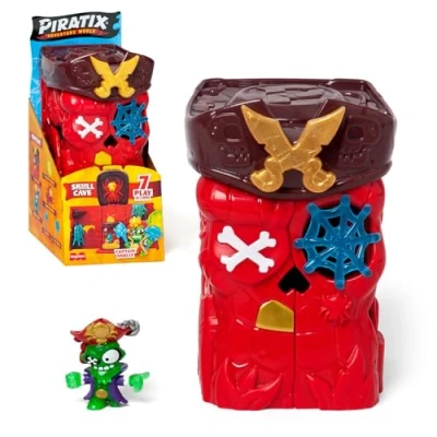 Afbeelding van PIRATIX Secret Shark Cave Island bevat 1 Cave, exclusieve Piratix, 2 accessoires (1 wapen en scepter), krab schat