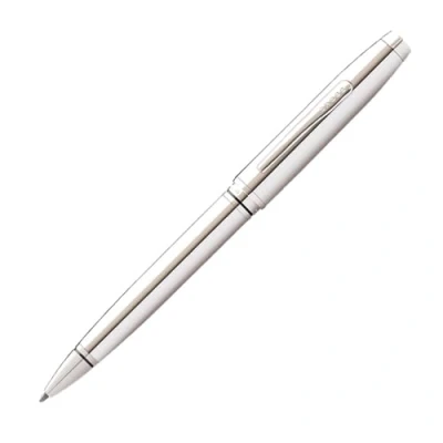 Image de CROSS Coventry AT0662 7 Stylo à bille rechargeable en métal avec Pointe conique Signature moyenne Coffret cadeau Premium et cartouche noire, 1 pièce, chrome poli