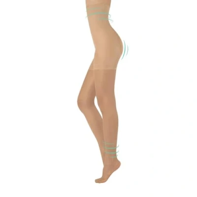 Afbeelding van HOGE TAILLE VORM TIGHTS COMPRESSIE 8 mm/Hg CONTROLE LICHAAM &amp; BEEN ONTSPANNING PANTYHOSE S, M, L, XL, XXL 20 DEN ZWART, NATUURLIJK ITALIAANSE HOSIERY , geel (Soleil), XL