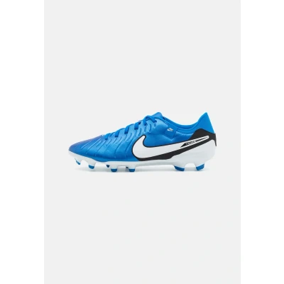 Afbeelding van Nike Performance Tiempo Legend 10 Academy FG/MG Voetbalschoenen met kunststof noppen, Maat: 38.5, Blue/white Imitatieleer/ textiel