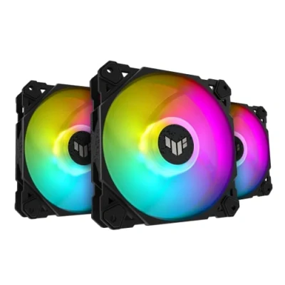 Image de ASUS TUF Gaming TF120 ARGB Ventilateur châssis 120 mm noir (pack de 3)