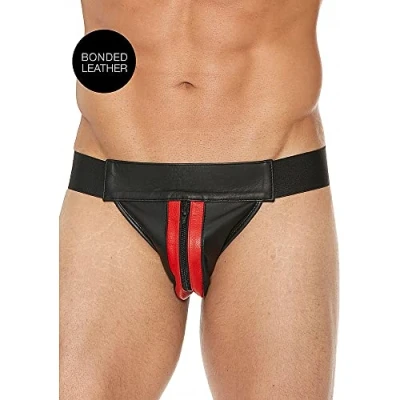 Afbeelding van Ouch! Erotisch Heren Ondergoed Stoere Jockstrap Met Rits Blauw L/xl