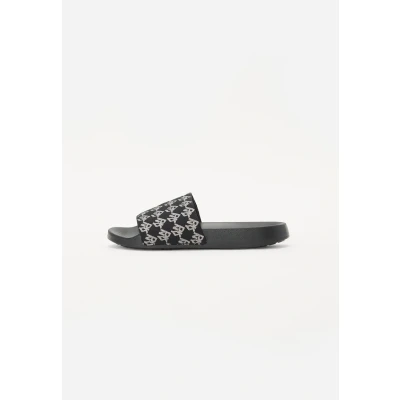 Afbeelding van DKNY Zella Badslippers, Dames, Maat: 42.5, Black/nickel Textiel