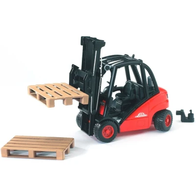 Afbeelding van Bruder Heftruck Linde HD30 met sleepkoppeling in 2 pallets