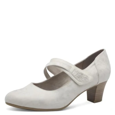 Afbeelding van Jana Damespumps met riem Mary Jane Vegan damespumps, Beige goud, 39 EU