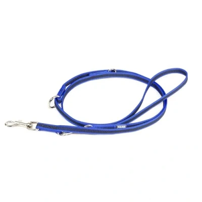 Afbeelding van Julius K9 Dubbele Anti Slip Hondenriem verstelbaar max. 2.20 mtr. Breedte 14 mm blauw