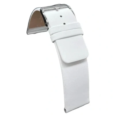 Afbeelding van Horlogebandje van glad rundleer, naadloos, 18 mm, 20 22 24 26 28 30 ref. 327, Wit., Band