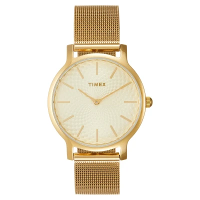 Afbeelding van Timex Metropolitan TW2R36100 Horloge Staal Goudkleurig Ø 34 mm