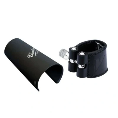 Image de vandoren Ligature en cuir et couvre bec de clarinette sib lc21p
