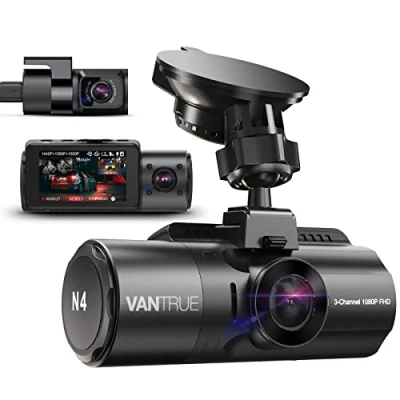 Afbeelding van Vantrue N4 3 Lens dashcam 1440P+1440P+1080P auto camera, 4K 3840 x 2160P voor infrarood nachtzicht, 24/7 parkeermodus, WDR 2,45 inch IPS, hittebestendig supercondensator G sensor max 512 GB