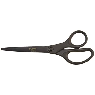 Afbeelding van Leitz Schaar, 18 Cm, Anti klevend Titanium, Zwart Schaar