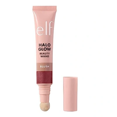 Afbeelding van e.l.f. Halo Glow Liquid blush beauty staafje voor stralende wangen, met squalaan verrijkt, veganistisch en wreedheid vrij, bij kaarslicht