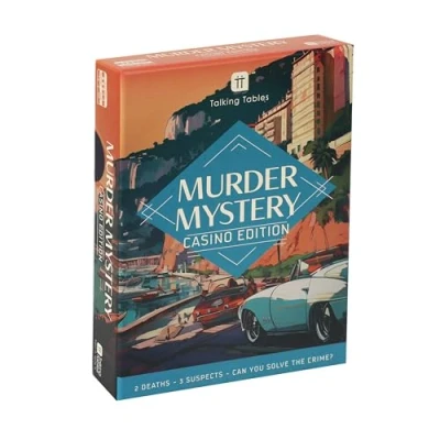 Afbeelding van Talking Tables Murder Mystery at The Casino Game for Adults, Players 1+, 3 Case File, Fun After Dinner Party, Leeftijden 16+