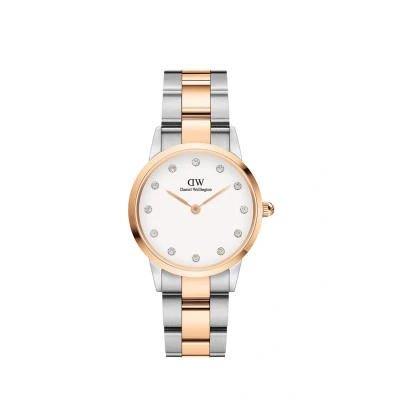 Afbeelding van Daniel Wellington Iconic Link Lumine 28mm Horloge Rose goldcoloured, Dames, Maat: 32, gold coloured