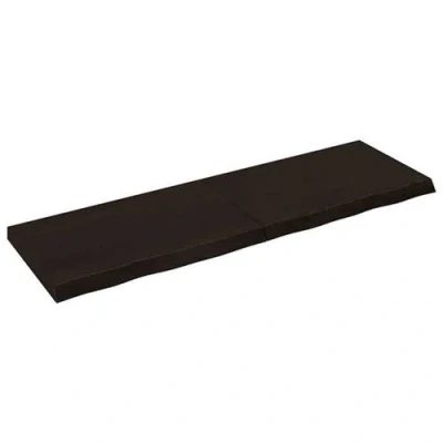 Afbeelding van Wandschap 160x50x6 cm behandeld massief eikenhout donkergrijs