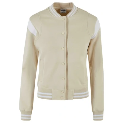 Afbeelding van Urban Classics Inset College Sweater met rits, Dames, Maat: 4XL, Grün