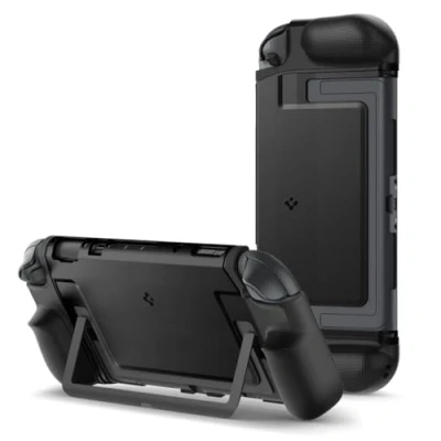 Afbeelding van Spigen Dual Grip for Nintendo Switch 2 Black, Andere spelaccessoires, Zwart