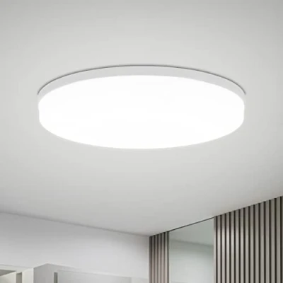 Afbeelding van Combuh Led plafondlamp, 48 W, 4.320 lm, eenvoudig te installeren, plafondlampen voor moderne slaapkamers, woonkamer, keuken, koud wit, 6.500 K, rond, Ø 30 cm