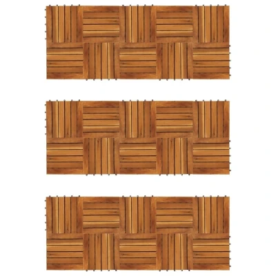 Afbeelding van Terrastegels verticaal patroon 30 x cm Acacia set van