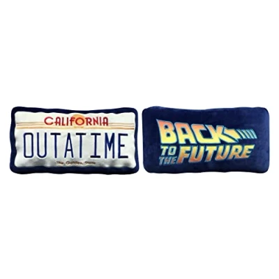 Afbeelding van Back To The Future OUTATIME License Plate Double Sided Shaped Cushion 40cm